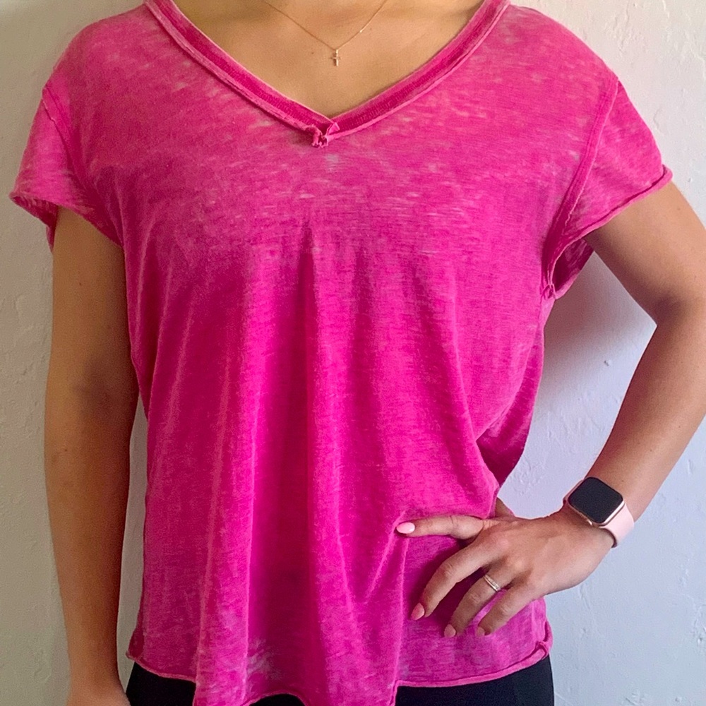 Free People Sheer V-Neck